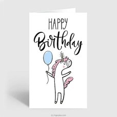 Unicorn and balloon Happy birthday Greeting Card  Online for specialGifts