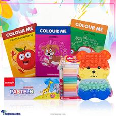 Junior Creators Activity Gift Set for Children - Clay 12 Pastel Colors Round Sticks, Teddy Popit Bag , Mango Pastels - 24 Colours Pack, PANTHER- Color at Kapruka Online
