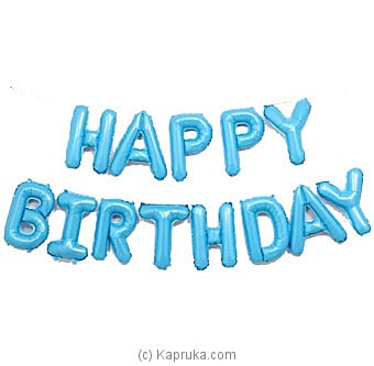 Happy Birthday Foil Balloon Blue 17 Inch Online at Kapruka | Product# baloonX00123