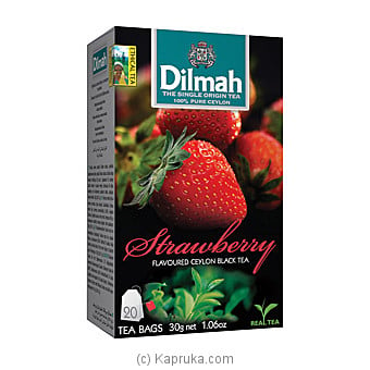 Dilmah strawberry flavoured black tea bags (1.5g/20bags) Online at Kapruka | Product# grocery001586