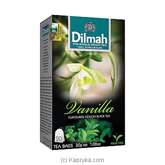 Dilmah vanilla flavoured black tea bags (1.5g/20bags) Online at Kapruka | Product# grocery001584
