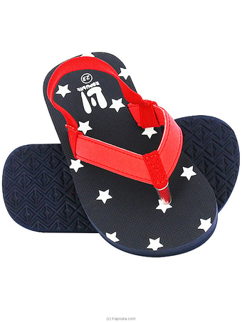 Lil Republik Kids V Strap Slippers - Boys And Girls Rubber Slipper - Black And Red   - Toddler Flip Flops  With Back Strap - Size 20 Online at Kapruka | Product# fashion002213_TC1