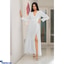 Shop in Sri Lanka for Claire V- Neck Tiered Front Slit Maxi Dress