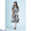 Shop in Sri Lanka for CH103 Slit Sleeved Printed Midi Dress