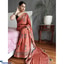 Shop in Sri Lanka for Handloom Cotton Silk Saree With Trendy Prints And Piping Border