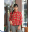 Shop in Sri Lanka for Floral Print Front Button Shirt Blouse - Red