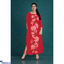 Shop in Sri Lanka for Slab Linen Front Applique Embroidery Red Dress
