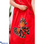 Shop in Sri Lanka for Red Batik Dress With Butterfly Motif DR012
