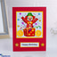 Shop in Sri Lanka for Funny Clown & Flowers (red) Happy Birthday Handmade Greeting Card