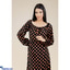 Shop in Sri Lanka for Polka Dot Elegance Long Sleeve Dress - Black Orange
