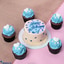 Shop in Sri Lanka for Celebratory Duo Blue - Happy Birthday Mini Bento Chocolate Cake And Cupcake