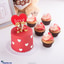 Shop in Sri Lanka for Sweet Embrace Ribbon Bento Cake With Five Cupcakes Assortment
