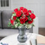 Shop in Sri Lanka for 'amour Vase' 25 Red Roses In A Glass Vase