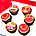 Shop in Sri Lanka for Iconic Love 6pcs Cupcakes With Single Red Rose