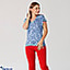 Shop in Sri Lanka for Breezy Blue- Flare Sleeve Knit T- Shirt