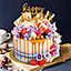 Shop in Sri Lanka for Floral Festivity Birthday Combo Pack Delight Cake With Flower Bouquet
