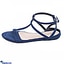 Shop in Sri Lanka for Blue Suede Ankle Strap Sandals - Ladies Casual Wear - Open Toe Flat - Teen Footwears - Comfy & Simple Strappy Flat Shoes - Women Summer Collection - Size 36
