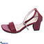 Shop in Sri Lanka for Maroon Croc Ankle Strap Block Heel - Opentoe Women Workwear - Ladies Heeled Sandals For Party ,wedding Occasions. - Size 35
