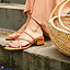 Shop in Sri Lanka for Tan Crisscross Strap Block Heel - OpenToe Women Workwear - Ladies Heeled Sandals For Party ,Wedding Occasions. - Size 35