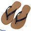 Shop in Sri Lanka for Women Black Leather Slipper- Ladies Casual Footwear - Open Toe Flats - Comfortable 2 Strap Slippers - Size 36