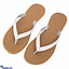 Shop in Sri Lanka for Women White Leather Slipper Ladies Casual Footwear - Open Toe Flats - Comfortable 2 Strap Slippers - Size 36