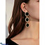 Shop in Sri Lanka for Luxe Black Drop Earrings - Dangle Drop Hoop For Young Teens Girls - Wedding,party Dangle- For Saree, Dresses And Lehenga