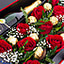 Shop in Sri Lanka for Romance In Advance- Mix Of Red Roses, Ferero Rochers, Non- Alcoholic Wine Bottle