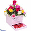 Shop in Sri Lanka for Spark Of Roses- Mix Of Pink Roses, Yellow Roses, White Roses And Java Chocolates