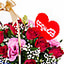 Shop in Sri Lanka for 'adarei' Rose Bag Flower Arrangement With 12 Red Roses