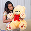 Shop in Sri Lanka for Eternal Love Gift Bundle With Huggable Teddy Bear, Box Of Ferrero Chocolates And A 12 Red Rose Bunch
