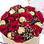 Shop in Sri Lanka for Abundant Love Flower Arrangement With 12 Red Roses And 8 Ferrero Rocher's Chocolates