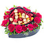 Shop in Sri Lanka for Heavenly Matched Flower Arrangement With 15 Red Roses, 15 Java Hazelnut Truffle And 10 Java Hazelnu