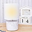 Shop in Sri Lanka for Ceramic Table Lamp For Living Room Home Décor, LED Bulb Vintage Bedside Lamp 48265- 6 (white)