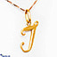 Shop in Sri Lanka for Mallika Hemachandra 22kt Gold Letter Pendant (P113) 