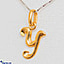Shop in Sri Lanka for Mallika Hemachandra 22kt Gold Letter Pendant (P127) 