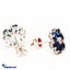 Shop in Sri Lanka for 18kt w/Gold e'stud set with blue sapphire & diamonds- e888/3