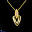 Shop in Sri Lanka for Swarnamahal 22kt yellow gold studded pendant with c/Z- PE0001516