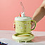 Shop in Sri Lanka for Bunny Coffee Warmer Mug Set ,ceramic Heated Cup With Heating Coaster - H- 184