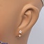 Shop in Sri Lanka for Vogue 22k gold ear stud with 10 (c/Z) rounds