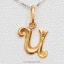 Shop in Sri Lanka for Mallika Hemachandra 22kt Gold Letter Pendant (P124) 