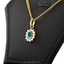 Shop in Sri Lanka for Mallika hemachandra 22kt gold pendant with blue topaz and cubic zirconia (p580/5)