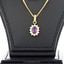 Shop in Sri Lanka for Mallika hemachandra 22kt gold pendant with amethyst  and cubic zirconia (p580/1)