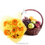 Shop in Sri Lanka for Supreme Fruit Basket With Yellow Flowers