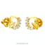 Shop in Sri Lanka for Swarnamahal 22kt Yellow Gold Ear Stud With Swarovski Zirconia- ES1029