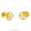 Shop in Sri Lanka for Swarnamahal 22kt Yellow Gold Ear Stud  With Swarovski Zirconia- ES1076
