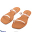 Shop in Sri Lanka for Rose Gold 2 Strand Sandals - Ladies Casual Wear - Open Toe Flat - Teen Footwears - Comfy & Simple Strappy Flat Shoes - Women Summer Collection - Size 42