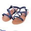 Shop in Sri Lanka for Blue Solid Platform Sandals - Ladies Casual Wear - Open Toe Flat - Teens Footwears - Comfy & Simple Strappy Flat Shoes - Women Summer Collection - Size 36