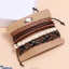Shop in Sri Lanka for 5PCS MEN'S BRAIDED STRING BRACELET - LEATHER BRACELET- BOYS STYLISH ADJUSTABLE HAND ACCESSORIES - GENTS BROWN AND WHITE WRIST BANDS
