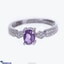 Shop in Sri Lanka for Stone 'N' String Cubic Zirconia Adjustable Ring With Purple Stone