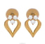 Shop in Sri Lanka for Mallika Hemachandra 22KT Gold Earring Stud Set With Cubic Zirconia - Mallika Hemachandra Jewellers - Earrings